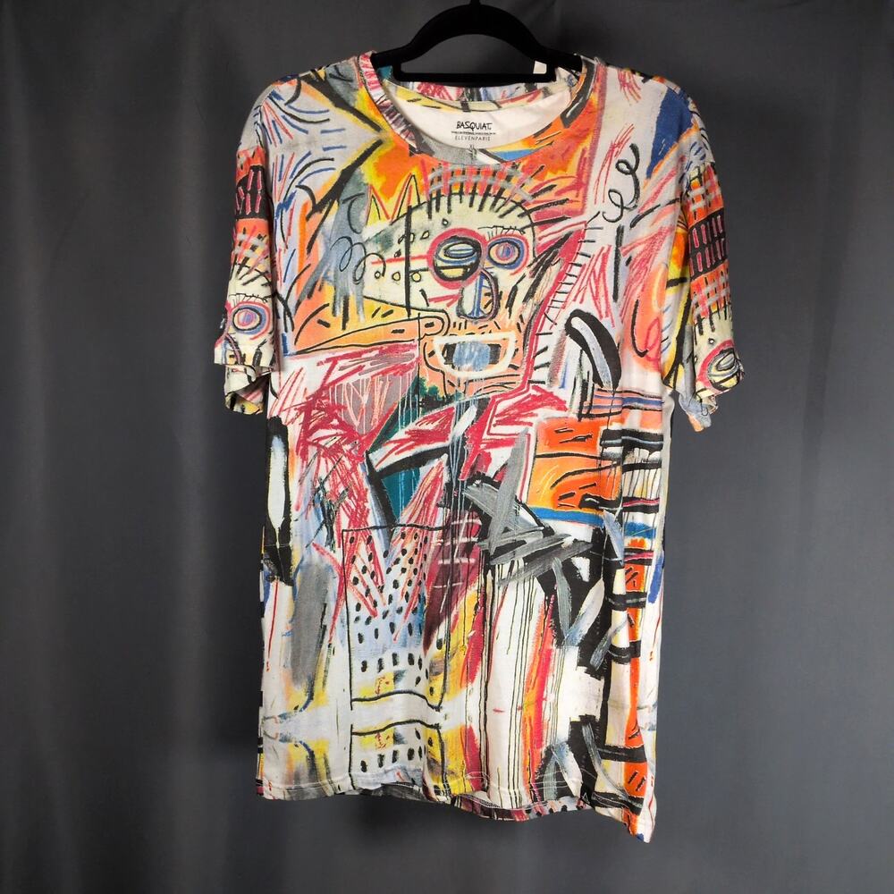 NWT Basquiat ElevenParis Graphic T-Shirt All Over Print Jersey Short Sleeve XL